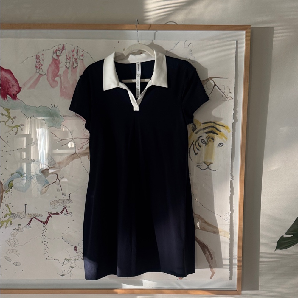 Splits59 Navy Polo Tennis Dress with built in bra NEW